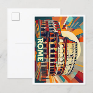 Rom Italien Reisen künstlerisch farbenfroh Postkarte
