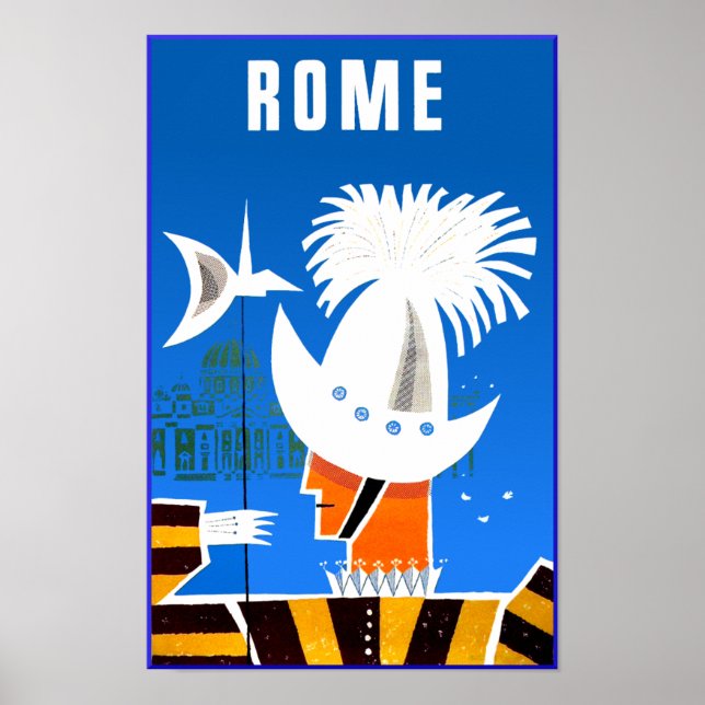 Rom, Italien Reiseplakat Poster (Vorne)