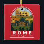 Rom Italien Reiseroute Retro Emblem Keramikornament<br><div class="desc">Rom Kolosseum Vektorgrafik Design. Rom liegt im zentralen Teil der italienischen Halbinsel,  in Latium,  am Western des Tiber.</div>