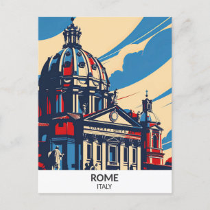 Rom Italien Retro-Kunstwerk Reise  Postkarte