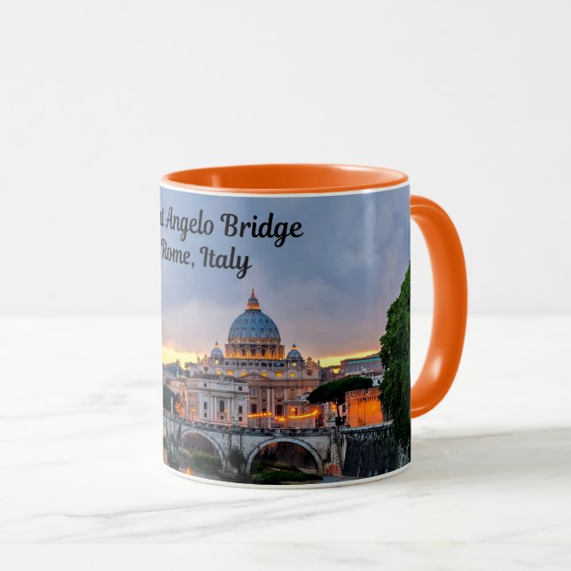 Rom, Italien - Saint-Angelo-Brücke, Tasse (VorderseiteRechts)