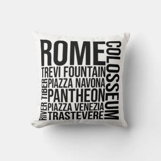 Rom, Italien Sehenswürdigkeiten Typografie - Europ Kissen