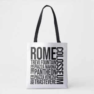 Rom, Italien Sehenswürdigkeiten Typografie - Europ Tasche