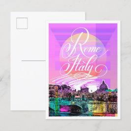 Rom - Italien Sketch Kunstausstellung Postkarte