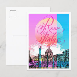 Rom - Italien Sketch Kunstausstellung Postkarte