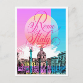 Rom - Italien Sketch Kunstausstellung Postkarte