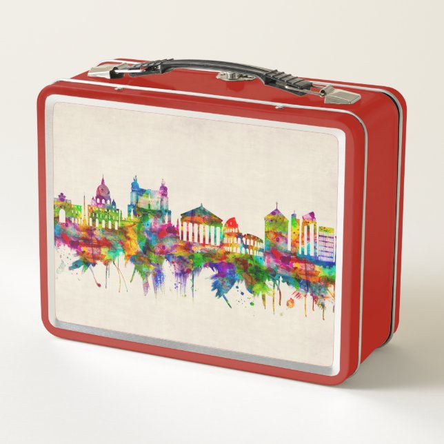 Rom Italien Skyline Metall Brotdose (Rückseite)