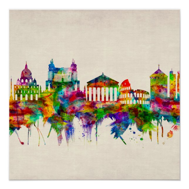 Rom Italien Skyline Poster (Vorderseite)