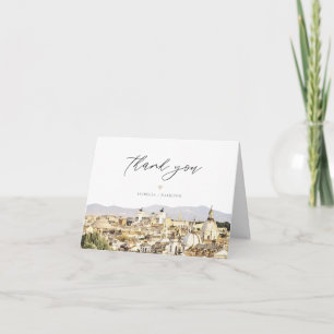 Rom Italien Skyline Ziel Hochzeit Dankeskarte