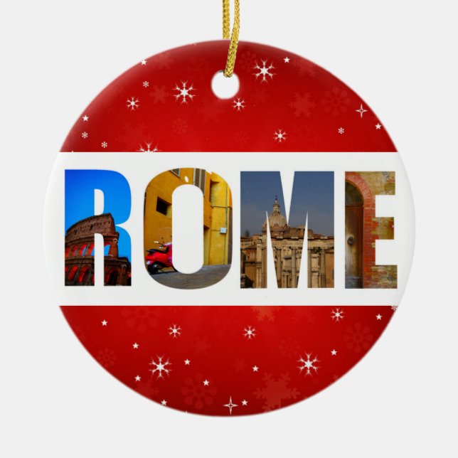 Rom Italien Stadt Reisen Fotos Weihnachten Keramik Ornament (Vorne)