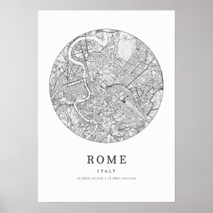 Rom - Italien Stadtkarte Poster
