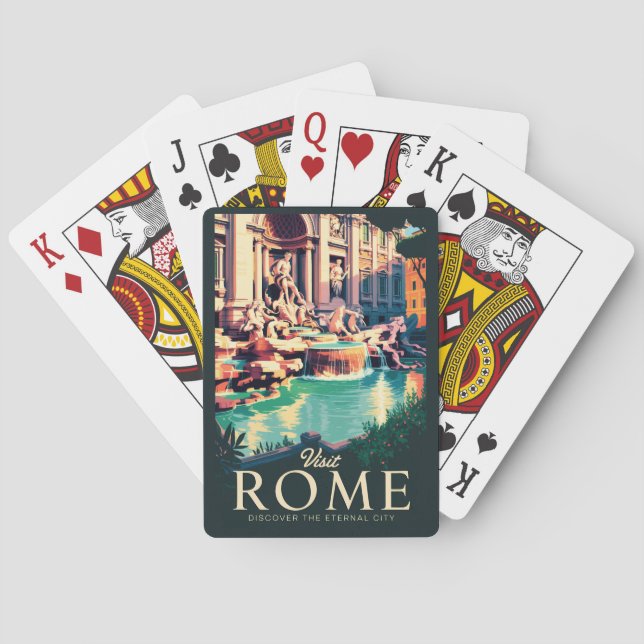 Rom Italien Trevi-Brunnen Spielkarten (Rückseite)
