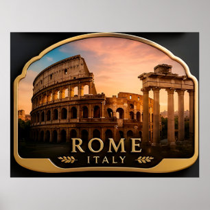 ✈️ Rom Italien Urlaubsandenken Für Besucher ✈️ Poster