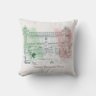 Rom Italien Victor Emmanuel Pen und Ink Zeichnend Kissen