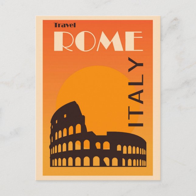 Rom Italien Vintag Italienisches Kolosseum Postkarte (Vorderseite)