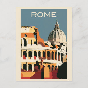 Rom Italien Vintag Kolosseum Vatikanreise Postkarte