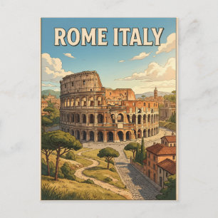 Rom Italien Vintage-Anime-Reisepostkarte Postkarte