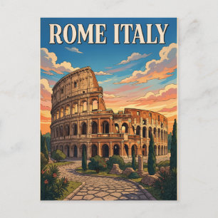 Rom Italien Vintage-Anime-Reisepostkarte Postkarte