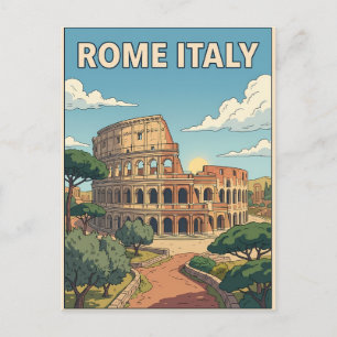 Rom Italien Vintage-Anime-Reisepostkarte Postkarte