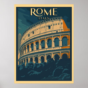 Rom Italien Vintage Colosseum Poster
