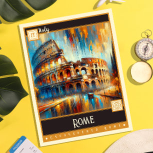 Rom, Italien   Vintage-Gemälde Postkarte