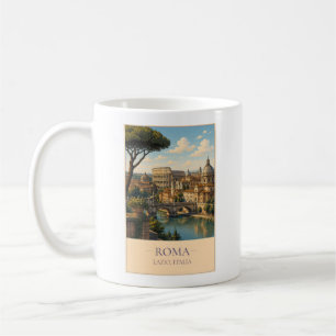 Rom, Italien – Vintage-Reisebecher Kaffeetasse