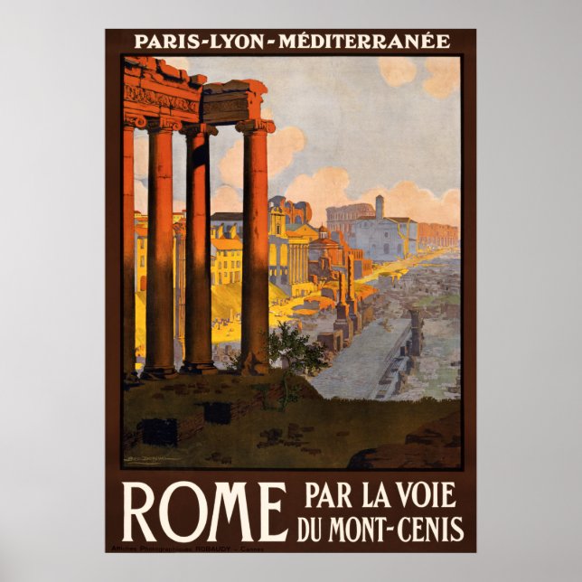 Rom Italien Vintage Reiseplakat Poster (Vorne)