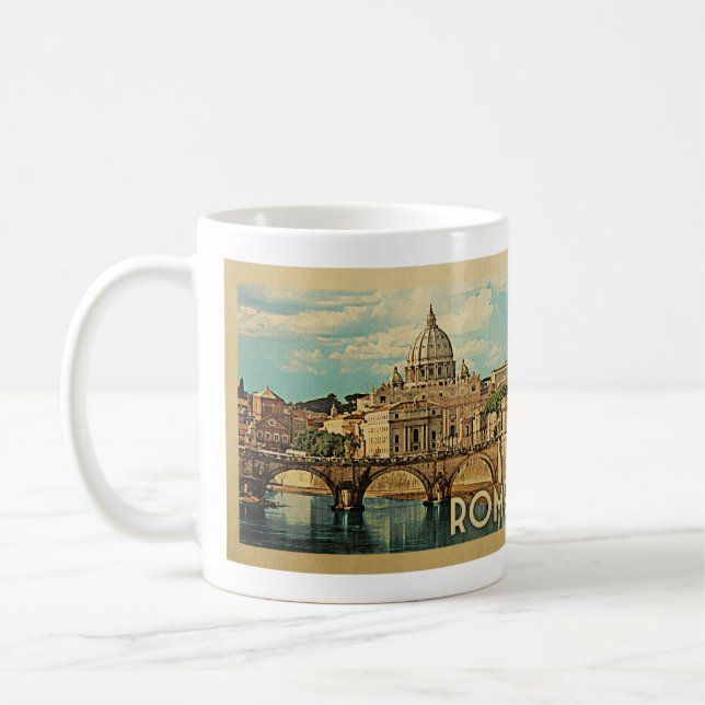Rom Italien Vintage Travel Kaffeetasse (Links)