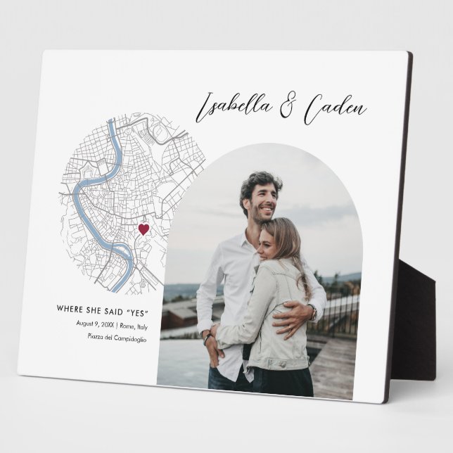 Rom Karte Hochzeit Verlobung Foto Geschenk Fotoplatte (Seite)
