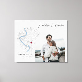 Rom Karte Hochzeit Verlobung Foto Geschenk Leinwanddruck