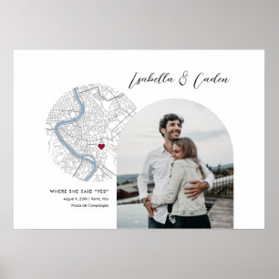 Rom Karte Hochzeit Verlobung Foto Geschenk Poster