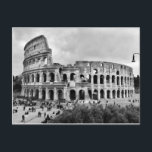 Rom Kolosseum Black & White Postcard Postkarte<br><div class="desc">Schwarz-Weiß-Postkarte mit Bild des Kolosseums in Rom,  Italien.</div>