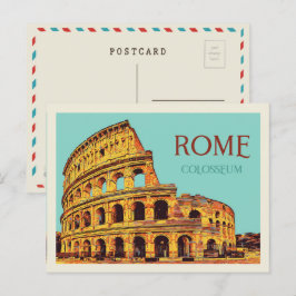 Rom Kolosseum Illustration Italien Postcard Postkarte
