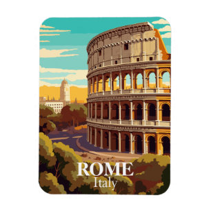 Rom Kolosseum Italien Reise Illustration Magnet
