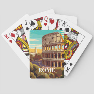 Rom Kolosseum Italien Reise Illustration Spielkarten