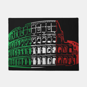 Rom-Kolosseum-italienische Flaggen-Fußmatte Fußmatte