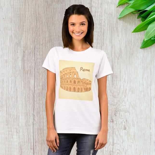 Rom Kolosseum Sketch Womens T-Shirt (Von Creator hochgeladen)