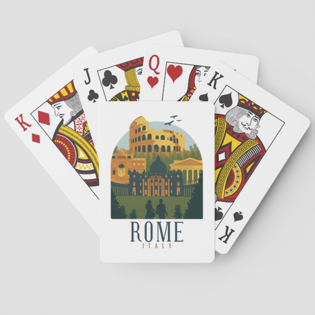 Rom Kolosseum Vintage Spielkarten (Rückseite)