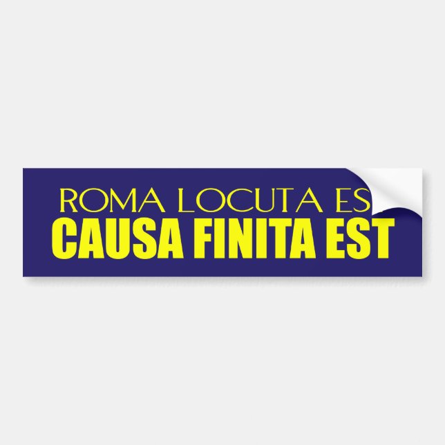 Rom Locuta Est Autoaufkleber (Vorne)