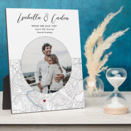 Rom Map Wedding Verlobung Foto Geschenk Vertikal Fotoplatte