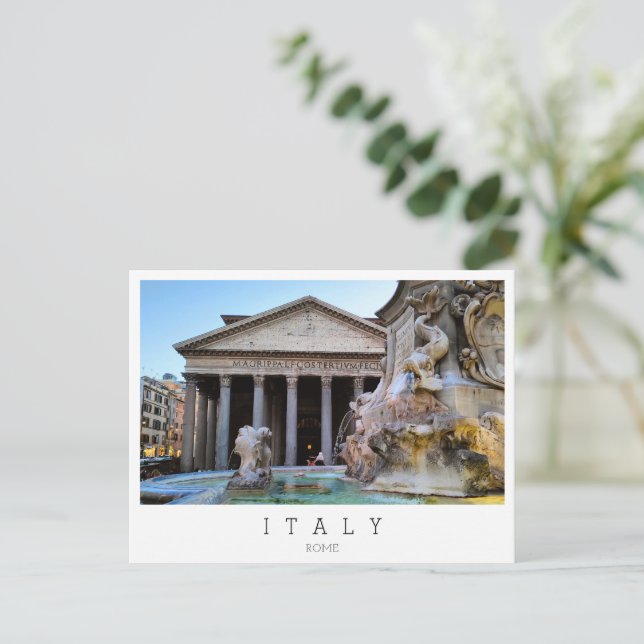 Rom, Pantheon, Italien Postkarte (Stehend Vorderseite)