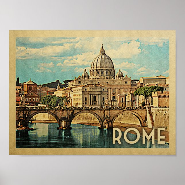 Rom Poster Vintage Travel Poster (Vorne)