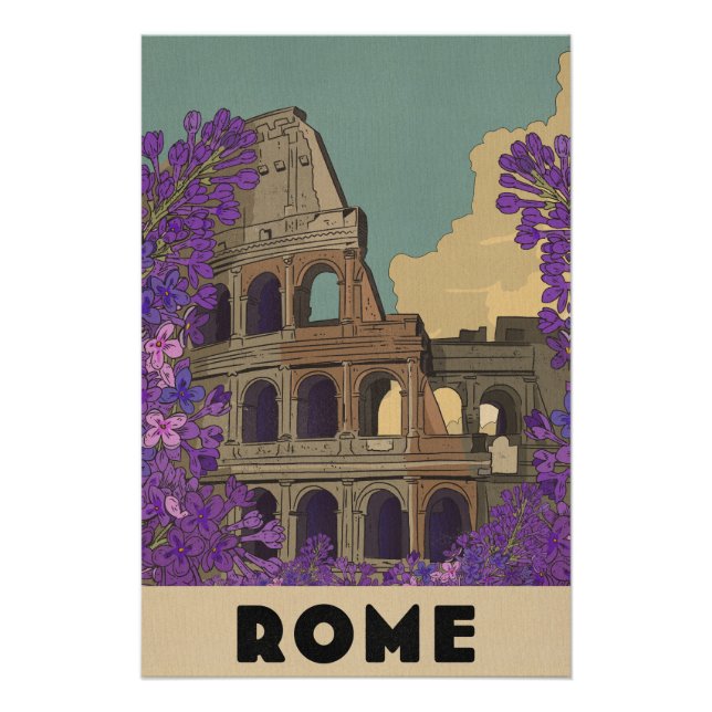 Rom Reisen Vintage Poster (Vorderseite)