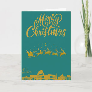 Rom Skyline, frohe Weihnachten Karte