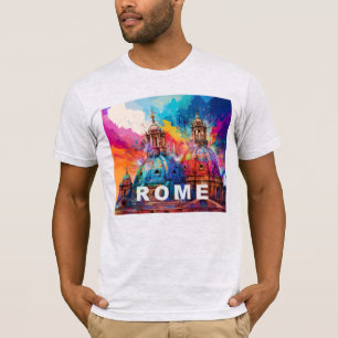 Rom Skyline Graffiti Art T-Shirt
