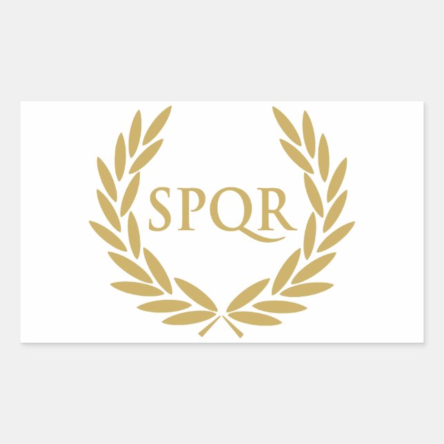 Rom SPQR Rom Senat Siegel Rechteckiger Aufkleber (Vorderseite)