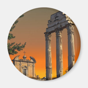 Rom - Tempel-Ruinen im Forum Romanum Magnet