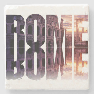Rom Text mit Colosseum Souvenir Steinuntersetzer