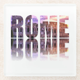 Rom-Text-Souvenir-Platz Glasuntersetzer