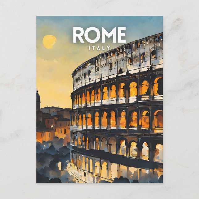 Rom Travel Nostalgic Postkarte (Vorderseite)